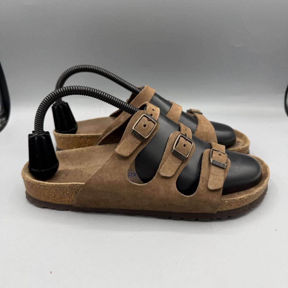 Birkenstock Florida Soft Foot Bed Slide Triple Strap Sandal 40 Women's 9 Mens 7